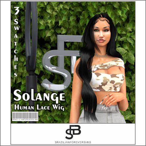 Sims 4 Black Hair, Sims 4 Cas Mods, Human Lace Wigs, Play Sims 4, Sims Four, Sims 4 Collections, Sims Hair, Sims 4 Cc, Maxis Match