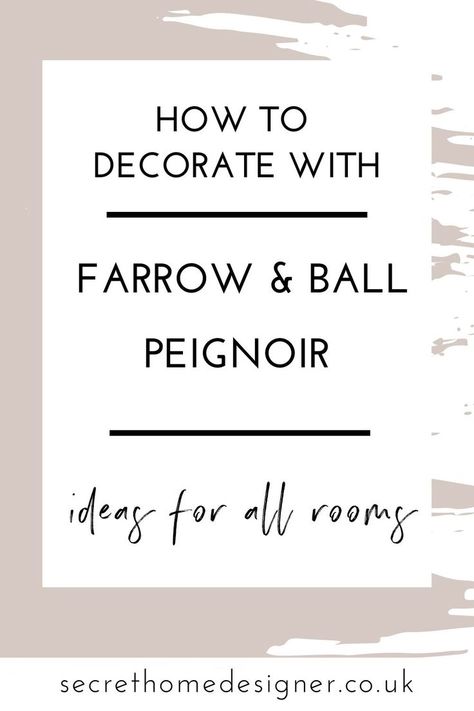 Peignoir paint colour by Farrow & Ball - inspiration blog post Farrow And Ball Hallway, Hallway Colour Ideas, Hallway Colour Schemes, Farrow And Ball Bedroom, Bathroom Inspiration Board, Paris Living Rooms, Farrow And Ball Living Room, Farrow And Ball Kitchen, Living Room Colour Schemes