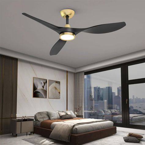 Mercer41 52" Ulanda 3 - Blade LED Propeller Ceiling Fan with Remote Control & Reviews | Wayfair Propeller Ceiling Fan, Black Ceiling Fan, Kitchen Sale, Ceiling Fan With Remote, Outdoor Ceiling Fans, Pergola Shade, Patio Furniture For Sale, Lighting Sale, Bath Decor