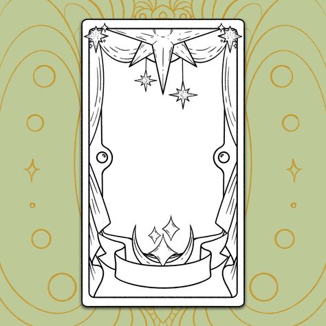 Tarot Card Border Design, Blank Tarot Card Template, Tarot Card Outline, Simple Tarot Card Design, Blank Tarot Card, Tarot Card Template, Tarot Card Svg, Blank Card Template, Tarot Card Design