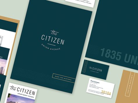 Branded Folder Design, Apartment Branding Identity, Business Folder Design, Hand Graphic Design, Real Estate Brand Identity, Apartment Branding, Apartment Logo, Branded Folders, Business Folder