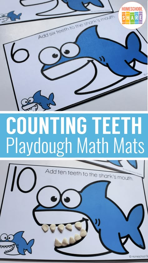 Shark Math Preschool, Sea Animal Math Activities, Sea Math Activities Preschool, Shark Math Activities, Sea Creatures Math Activities, Hammerhead Shark Craft Preschool, Under The Sea Theme Classroom Activities, Ocean Animals Math Preschool, Beach Math Preschool