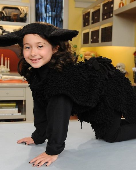 black-sheep-costume Black Sheep Costume, Baby Sheep Costume, Creative Ugly Christmas Sweater, Nursery Rhyme Costume, Sheep Costume, Halloween Diy Kids, Lamb Costume, Sheep Costumes, Martha Stewart Halloween