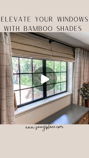 Hannah Joyce | Home Design & DIY on Instagram: "Elevate your windows with bamboo roman shades! I love the textured and organic appearance. They add a touch of warmth, have a unique & natural look and can work with almost any design style.

Installing them is easy!

1. Measure for placement. I chose to place two side by side rather than one large one, so I made sure they were centered. For an outside mount, add a few inches to each side of the window for better light coverage.

2. Install brackets. They can be installed inside or outside the window. Secure with drywall anchors or into studs. I used longer screws than the ones that came with them to make sure I hit the studs. Make sure they are level.

3. Attach the shades. Slide the headrail into the bracket. Secure with tightening screws. Bamboo Roman Shades, Outside The Window, Drywall Anchors, Home Design Diy, Bamboo Shades, Level 3, Design Diy, Drywall, Roman Shades