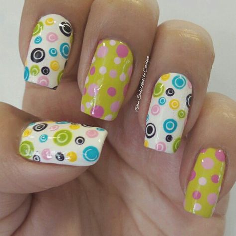 Nails Dots, March Nail, Pretty Manicures, Bunny Nails, Style Nails, Dot Nail Art, October Nails, Dots Nails, Nails For Kids