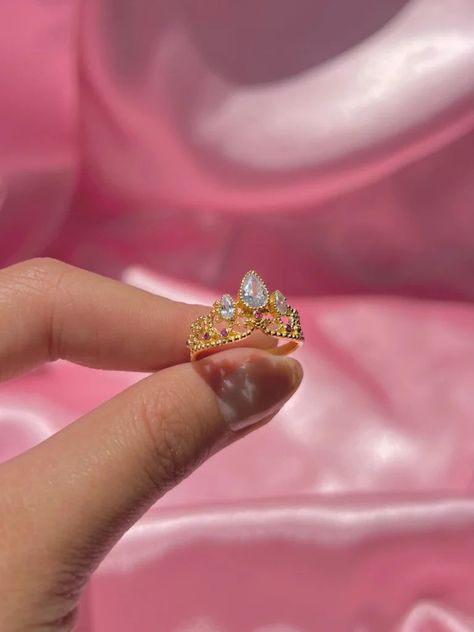 Rapunzel With Crown, Rapunzel Inspired Wedding Ring, Rapunzel Promise Ring, Pandora Disney Rings, Repunzel Ring, Rapunzel Crown Ring, Rapunzel Merch, Tangled Ring, Rapunzel Jewelry