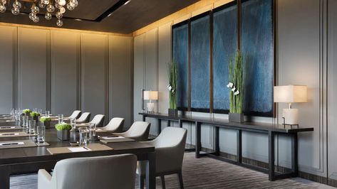 Ballroom & Meeting Space in Downtown Hangzhou | Park Hyatt Hangzhou Meeting Room Hotel, Conference Room Design, Meeting Room Design, Hotel Meeting, Office Meeting Room, Hotel Lounge, Vip Room, Interior Design Dining Room, Park Hyatt