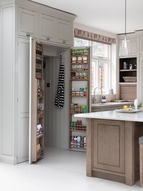 The Best Walk-In Pantry Organization Ideas Are Hiding in Plain Sight Hidden Closet, Humphrey Munson, Hidden Pantry, Farm Sink, Secret Rooms, Pantry Design, Pantry Organization, Custom Cabinetry, Wine Storage