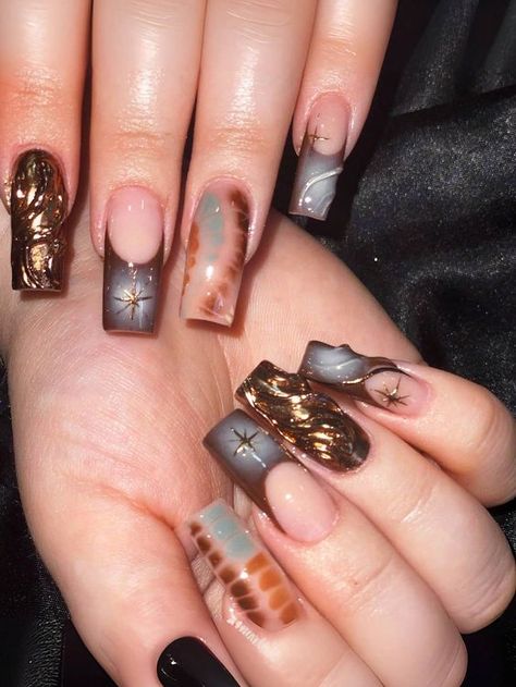 Medium Length Square Nails Acrylic, 90s Nails Trends, House Interior Makeover, Monochromatic Nails, Interior Makeover, Negative Space Nail Art, 3d Nail Designs, Bungalow Style House, Ballet Nails