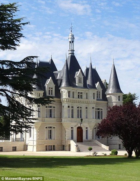 Stunning 19th century French chateau that resembles the Disney Castle goes on sale for £5million  | Daily Mail Online Medieval French Castle, Castle For Sale, Cinderella Chateau, Swiss Chateau, Parisian Chateau, French Chateau Aesthetic, French Chateau Exterior, French Chateau Mansion, European Chateau