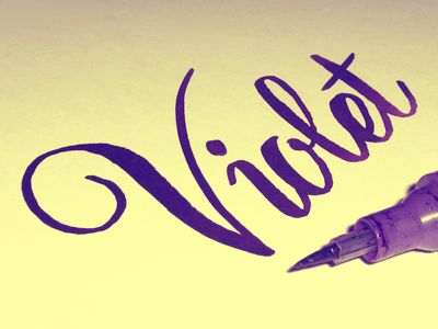 Violet by aramisdream An exercise with my new Molotow GRAFX pen ^^ #callygraphy #typo #typography #customtype #sketch #violet #penbrush #watercolor #english #cursive #handrawn Violet Name, Cute Calligraphy, Lavender Baby Showers, Writing Design, I Miss My Mom, Dior Girl, Miss My Mom, Calligraphy Name, Hand Writing