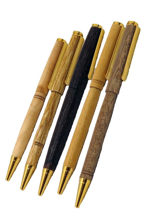 Hand turned slimline pens from tropical hardwoods, #pen #wood-pen #woodturning #woodworking #wood-turning-projects #lathe #AlanStratton #video #DIY #Utah Wood Lathe Projects For Beginners, Wood Lathe Projects, Small Lathe, Bowl Turning, Wood Turning Lathe, Turning Projects, Lathe Projects, Pen Turning, Wood Pens