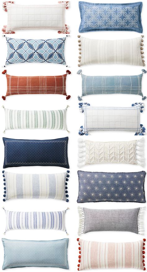 At Home: Lumbar Pillow Round Up Lumbar Pillow On Couch, Living Room Types, The Pillows, Pillow Party, Silk Cushions Covers, Simple Room, Lumbar Pillows, Room Remodel, Silk Cushions