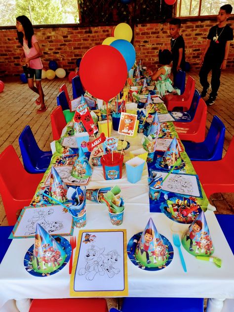 Paw Patrol Birthday Table, Paw Patrol Birthday Party, Patrol Party, Paw Patrol Party, Kids Table, Birthday Table, Paw Patrol Birthday, Kid Table, 3rd Birthday Parties