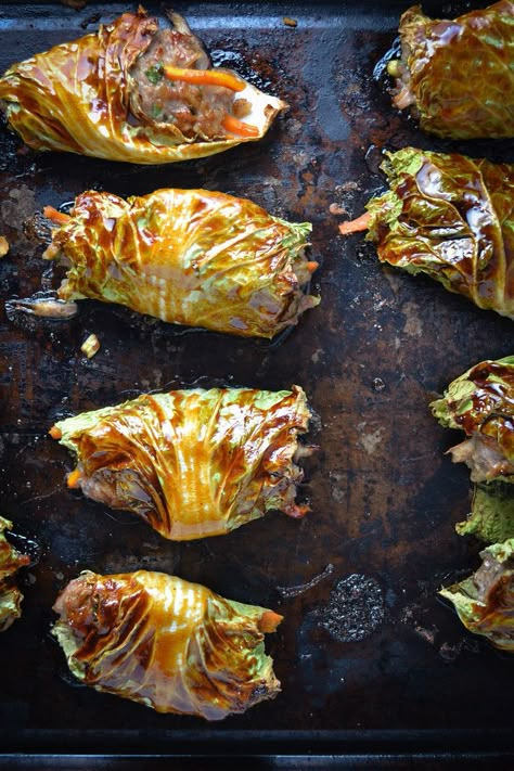 Bread Garlic, Stuffed Cabbage Rolls, Shredded Carrots, Stuffed Cabbage, Shiitake Mushrooms, Napa Cabbage, Chinese Cabbage, Cabbage Rolls, Cabbage Recipes