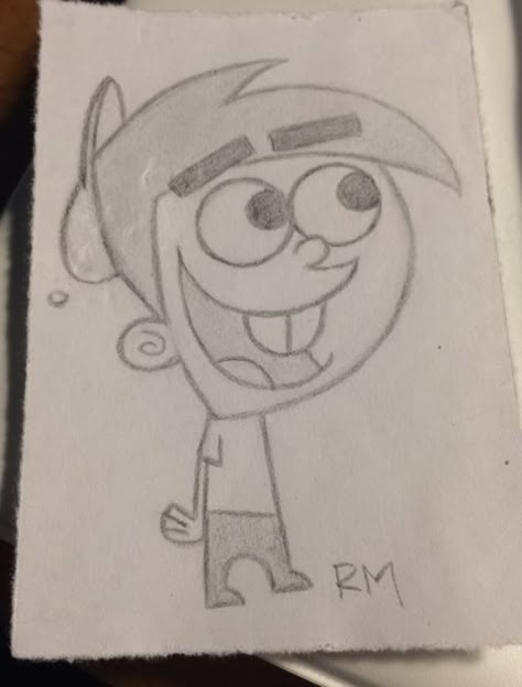 Easy Disney Drawings, Timmy Turner, Fairly Oddparents, The Fairly Oddparents, Disney Drawings Sketches, Easy Cartoon Drawings, Disney Art Drawings, Drawing Cartoon Characters, Meaningful Drawings