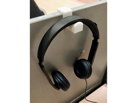 This is my minimalist version of a Desk Headphone Holder. It allows you yo hang your computer headphone to your desk divider. Suitable for 16mm thick desk dividers. 3d Printed Headphone Holder, Desk Divider, Desk Dividers, Headphone Holder, Computer Headphones, A Desk, 3d Printer, Over Ear Headphones, Programming