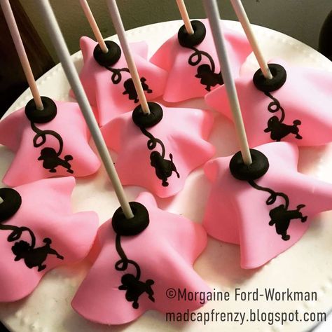 Nifty 50s New Years | CatchMyParty.com 50s Party Ideas, 50s Party Decorations, 1950s Sock Hop, 50s Birthday, Grandmas Birthday, 50s Sock Hop, 50s Theme Parties, Diy Cake Pops, 70th Birthday Ideas