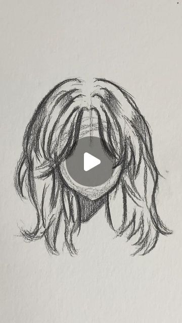 How To Make Hair Drawing Step By Step, Drawing Hair For Beginners, How To Draw Kawaii Hair, How To Draw Curtain Bangs Step By Step, How To Draw Hair With Bangs, How To Draw Hair Short, Sketches Pencil Tutorial, Drawing People Hair, How To Draw Head Tutorials