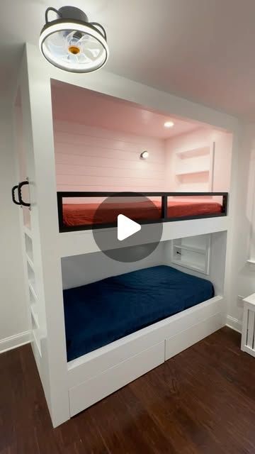 Bunk Bed Ideas Small Room, Diy Bunk Bed Shelf, Loft Beds For Two Kids, Murphy Bunk Beds Diy, Tiny House Bunk Beds, Bunk Bed Ideas For Adults, Bunk Bed Lights, Diy Bunk Beds, Built In Bunkbeds