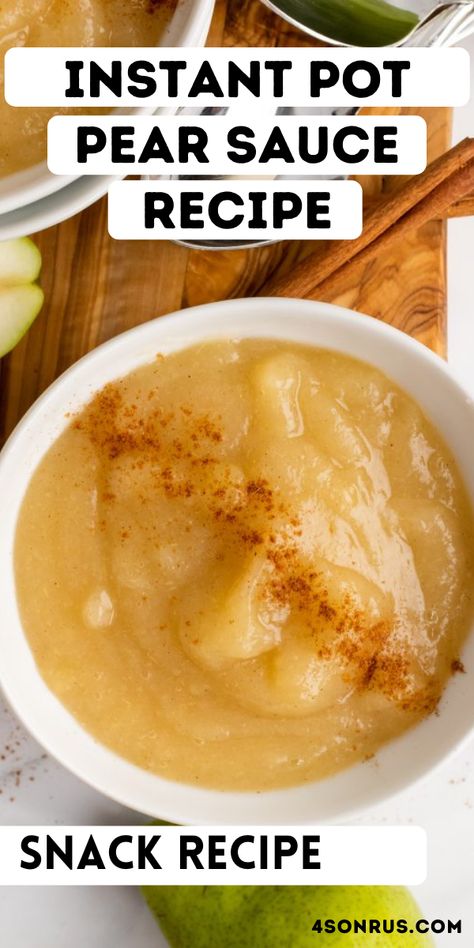 Move over applesauce! Instant Pot pear sauce is the homemade fruit sauce you need in your life and your belly this fall! #dessert #recipe Apple Pear Sauce Instant Pot, Instant Pot Pears Recipes, Asian Pear Applesauce, Pear Sauce Instant Pot, Instant Pot Pear Recipes, Pear Sauce Recipe Canning, Applesauce Instant Pot, Vintage Meals, Pear Applesauce