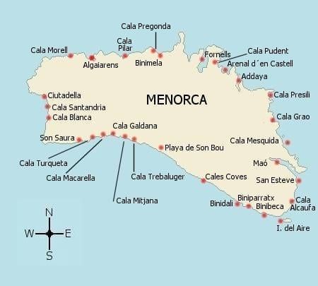 Las calas de Menorca son muy famosas y muchos turistas acuden a ellas. Nada mejor que tener un mapa de... Menorca Beaches, Ciutadella Menorca, Best Beaches In Europe, Menorca Spain, Places In Spain, Destination Voyage, Balearic Islands, Menorca, Vacation Places