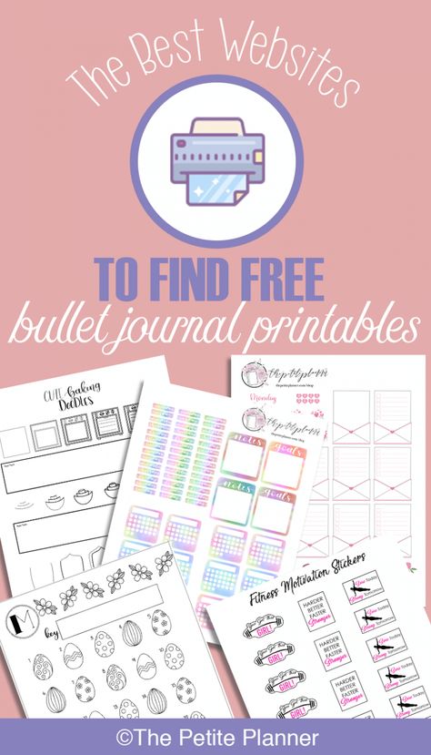 Online Bullet Journal, Free Bullet Journal Printables, Journal Printables Free, To Do Planner, Bullet Journal Hacks, Bullet Journal Printables, Best Websites, Planner Printables Free, Free Planner