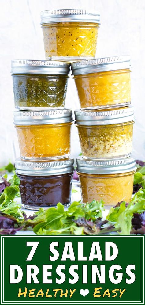 Easy Healthy Salad Dressing, Healthy Salad Dressings, Homemade Salad Dressing Healthy, Healthy Dressing, Salad Dressing Recipes Healthy, Easy Salad Dressing, Salad Mixed Greens, Fresh Salad Recipes, Salad Dressing Recipes Homemade