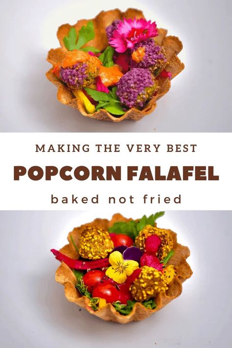 Easy Vegan Appetizers, Authentic Falafel Recipe, Vegan Falafel Recipe, Vegan Popcorn, Vegan Falafel, Vegan Cashew Cheese, Vegan Appetizers Recipes, Healthy Popcorn, Homemade Tahini