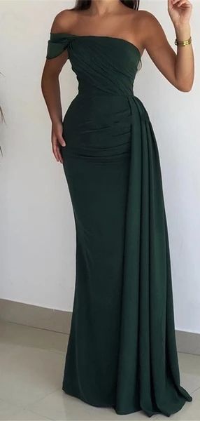 Long Sheath Dark Green One Shoulder Sleeveless Cheap Bridesmaid Dresse – SposaDresses Forest Green Dresses Formal, Crawford Tartan, Slytherin Wedding, Green Dress Formal, Forest Green Bridesmaid Dresses, Emerald Green Bridesmaid Dresses, Dark Green Wedding, Tartan Wedding, Dark Green Bridesmaid Dress