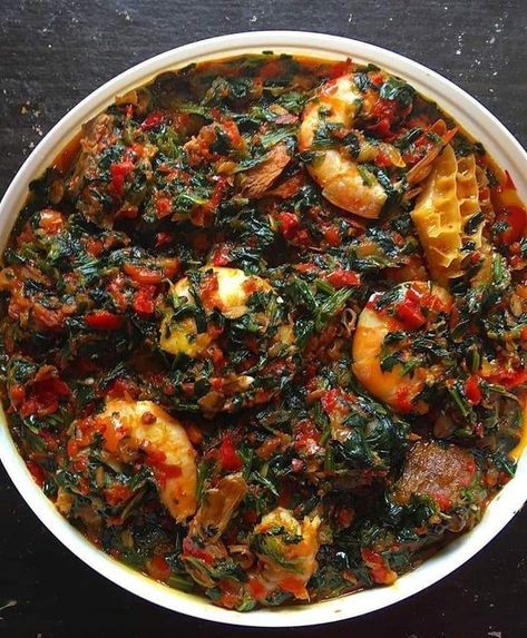 Spicy Vegetable Soup, Efo Riro, Nigeria Food, African Recipes Nigerian Food, Burning Passion, Africa Food, African Cooking, Southern Recipes Soul Food, Ethiopian Food