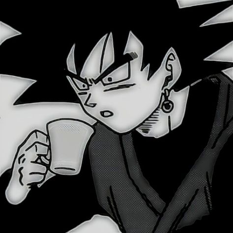 Goku Black Drinking Tea, Goku Black Pfp Manga, Goku Manga Icon, Goku Black Icon, Goku Blue, Chibi Dragon, Goku Manga, Goku Y Vegeta, Invincible Comic