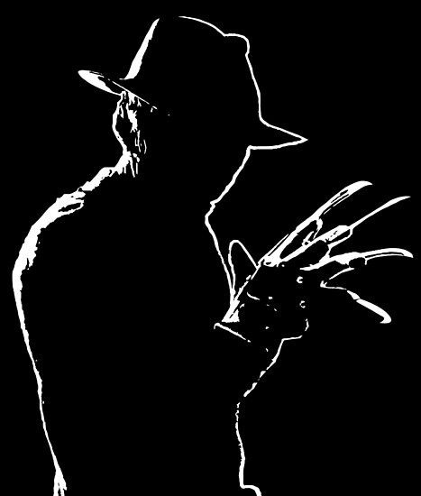 Freddy Krueger Pfps, Freddy Krueger Profile Pic, Freddy Krueger Silhouette, Freddie Kruger Drawing, Freddy Krueger Black And White, Freddy Kruger Wallpaper, Freddy Kruger Art, Freddy Krueger Aesthetic, Freddy Krueger Painting