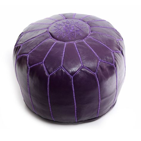 Moroccan Leather Ottoman Purple Ottoman, Purple Furniture, Moroccan Leather Pouf, Tufted Storage Ottoman, Ottoman Cover, Moroccan Leather, Moroccan Pouf, Leather Pouf, Cocktail Ottoman