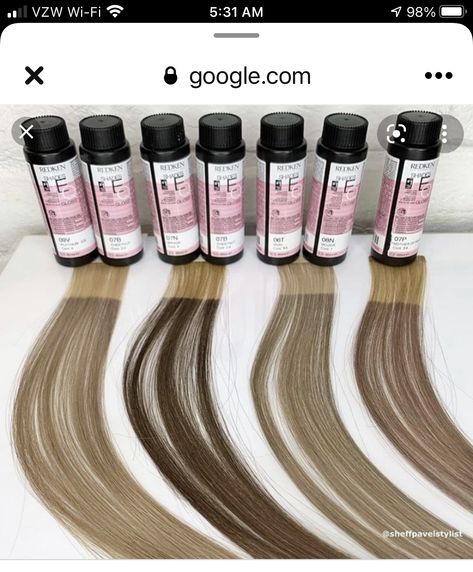 Ash Shades Eq Formula, Dark Blonde Hair Shades Eq, Level 7 Redken Shades Eq, Redken Shades Eq Formulas Brown Ash, Shades Eq Storage Ideas, Toning Formulas, Toner For Blonde Hair, Light Ash Brown Hair, Blonde Hair Black Women