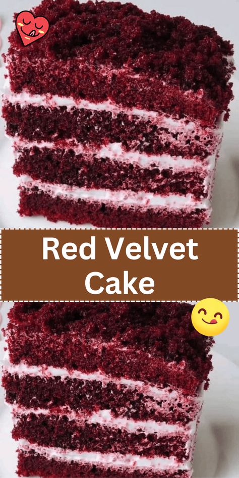 Indulge in the classic elegance of a Red Velvet Cake. Moist layers of vibrant red cake, slathered with creamy frosting, this dessert is a timeless favorite for celebrations. Red Velvet Cake Moist, Red Velvet Cake Frosting, Ermine Frosting, Quick Cookies, Creamy Frosting, Desserts Ideas, Most Popular Desserts, Red Cake, Marble Cake