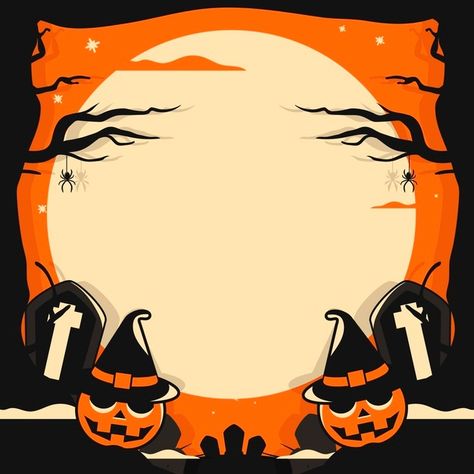 Dibujado a mano marco de halloween | Free Vector #Freepik #freevector #marco #halloween #mano #plantilla Halloween Design Graphic, Marcos Halloween, Hand Template, Halloween Template, Frame Story, Halloween Frame, Halloween Font, Halloween Stories, Halloween Templates