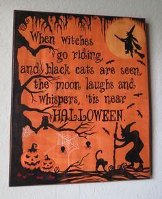 When Witches Go Riding, Painting Tattoos, Shelf Edge, Halloween Poems, Halloween Infantil, Hallowen Ideas, Pumpkin Decorations, Samhain Halloween, Adornos Halloween