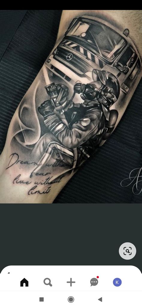 Firefighter Tatoos Ideas, Fire Fighter Tattoos Female, Fire Fighter Tattoos For Men, Firefighters Tattoos, Fireman Tattoo Ideas, Firefighter Tattoo Ideas, Firefighter Tattoo Sleeve, 1984 Tattoo, Fireman Tattoo