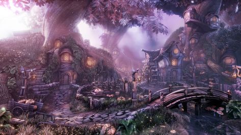 Forest Village, Fantasy Village, Fantasy Town, Fairy Village, Fantasy Island, Mystical Forest, Fantasy Forest, Fantasy City, Fantasy Castle