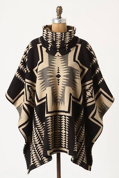 Poncho Native American Pendleton Portland Collection, Mode Country, Native Fashion, Poncho Coat Cape, Wool Poncho, American Clothing, Cape Coat, Native American Fashion, Poncho Cape