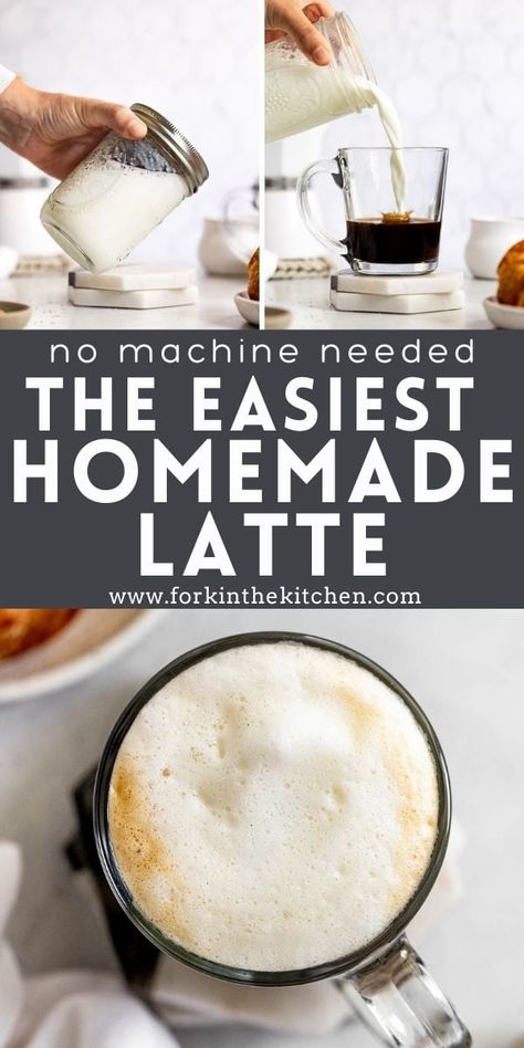 Frother Recipes, Diy Coffee Drinks, How To Make A Latte, Homemade Latte, Latte At Home, Home Espresso Machine, Homemade Syrup, Frothing Milk, Vanilla Latte