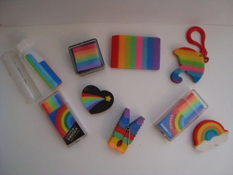 Rainbow erasers | Creachy | Flickr Eraser Collection, 80’s Toys, Childhood Memories 80s, 1980s Childhood, Nintendo Console, 90s Memories, Childhood Memories 70s, Vintage Stationery, Thanks For The Memories