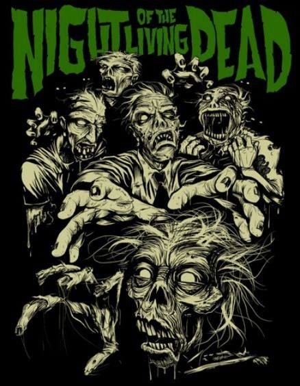 Night Of the...... Creepy Poster, Zombie Life, Night Of The Living Dead, George Romero, The Living Dead, Zombie Art, Horror Artwork, Zombie Movies, Horror Posters