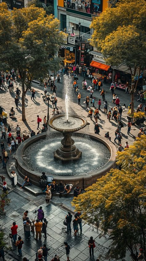 Bustling Urban Fountain: A picturesque urban fountain takes center stage amidst a lively crowd on a sunlit city square. #fountain #city #crowd #urban #sunlight #aiart #aiphoto #stockcake ⬇️ Download and 📝 Prompt 👉 https://ayr.app/l/rkZu Public Water Fountain, City Crowd, Moon People, Square Fountain, Fountain City, City Square, Fountain Square, Glass Building, City People