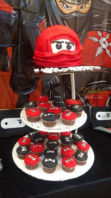 Ninja Birthday Cake, Ninja Cupcakes, Ninja Themed Birthday Party, Ninja Turtle Birthday Cake, Turtle Birthday Cake, Birthday Party Food Ideas, Ninja Birthday Party, Art Birthday Cake, Ninja Cake