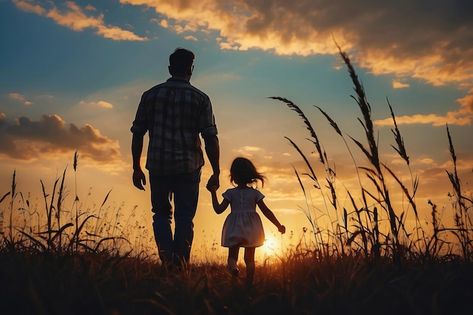 Walking In A Field, About Father, Field At Sunset, Father And Daughter, Jesus Images, Aesthetic Videos For Edits Love, Father Daughter, Learn To Love, Aesthetic Videos