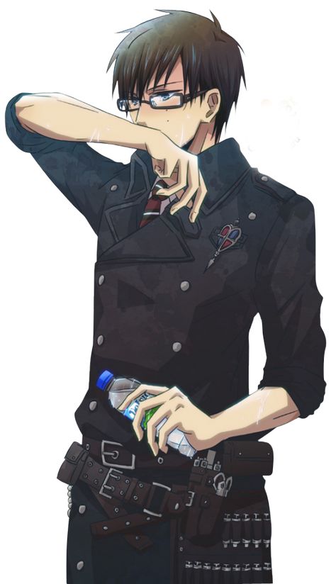 Yukio Okumura Blue Exorcist Yukio, Sleeves Tattoos, Renzo Shima, Hair And Glasses, Yukio Okumura, Heroes Wiki, Anime W, Blue Exorcist Anime, Exorcist Anime