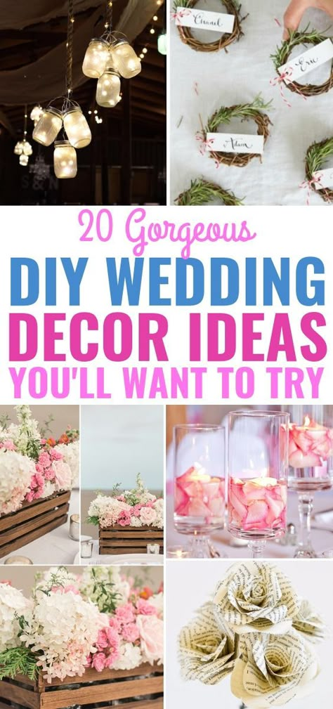 Cheap Wedding Hacks, Diy Paper Lanterns Wedding, Wedding Craft Ideas, Diy Wedding Decor Ideas, Chandelier Wedding Decor, Paper Wedding Decorations, Wedding Votives, Loads Of Money, Floating Candles Wedding