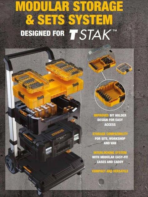 Probable Hand Tools Projects #toolsnottoys #PowerToolsCatalog Tstak Ideas, Woodworking Space, Dewalt Tough System, Dewalt Tstak, Box Organization, Best Hand Tools, Work Trailer, Work Van, Power Tool Organizer